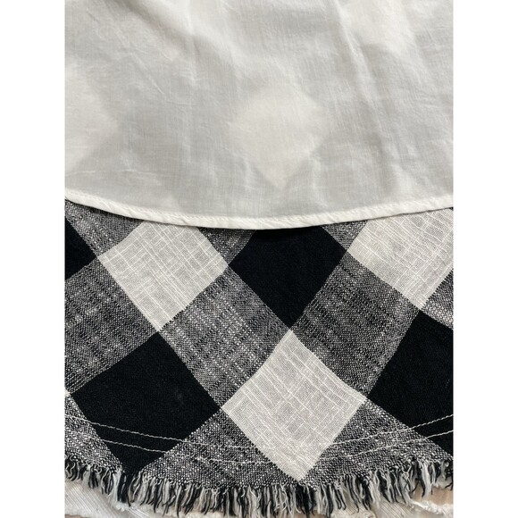 Philosophy Gingham Dress Black & White 6 Halter Linen Blend Lined Cocktail NWT - Picture 10 of 14